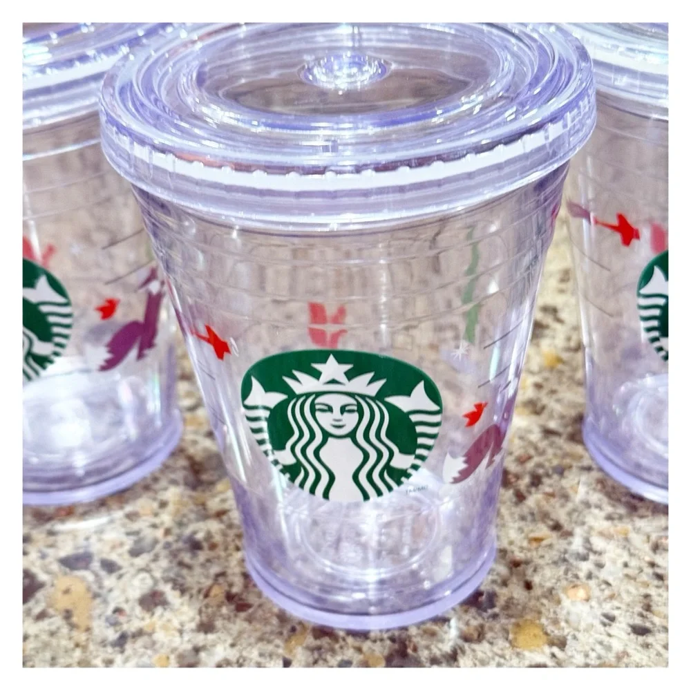 2011 Starbucks Holiday Christmas Fox Tumbler x3